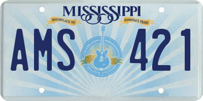 MS license plate AMS421