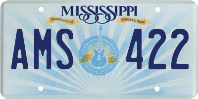 MS license plate AMS422