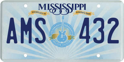MS license plate AMS432
