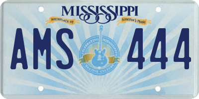 MS license plate AMS444