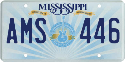 MS license plate AMS446