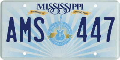 MS license plate AMS447