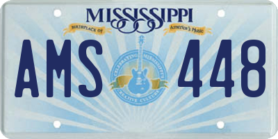 MS license plate AMS448