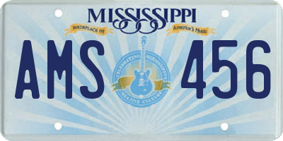 MS license plate AMS456