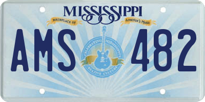 MS license plate AMS482