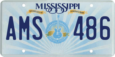 MS license plate AMS486