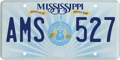 MS license plate AMS527