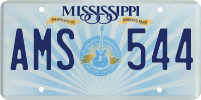 MS license plate AMS544