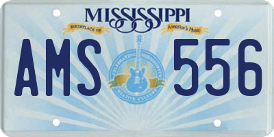 MS license plate AMS556