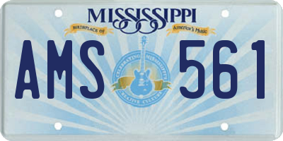MS license plate AMS561
