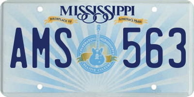 MS license plate AMS563