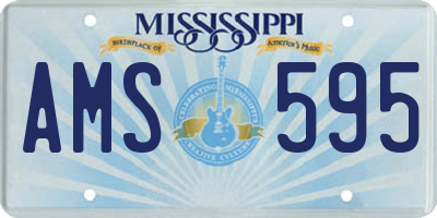 MS license plate AMS595