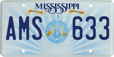 MS license plate AMS633
