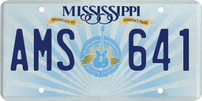 MS license plate AMS641