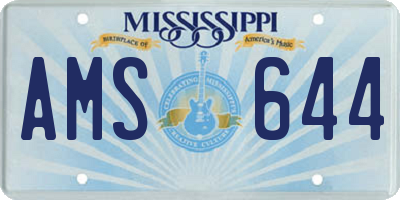 MS license plate AMS644