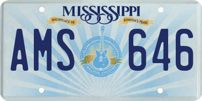 MS license plate AMS646