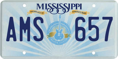 MS license plate AMS657