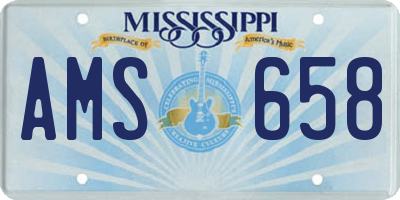 MS license plate AMS658