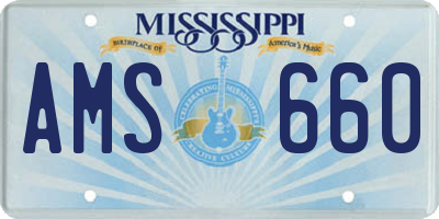 MS license plate AMS660