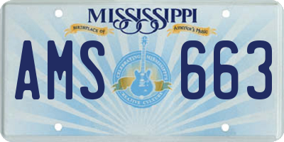 MS license plate AMS663