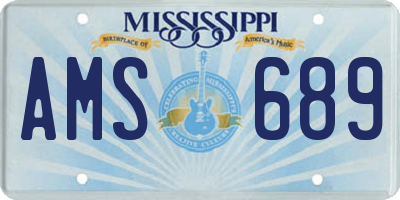 MS license plate AMS689