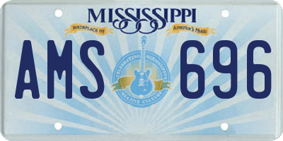 MS license plate AMS696