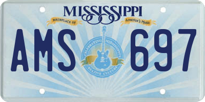 MS license plate AMS697