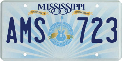 MS license plate AMS723