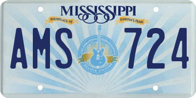 MS license plate AMS724