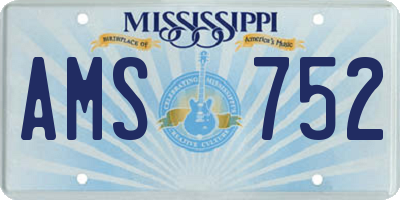 MS license plate AMS752