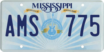 MS license plate AMS775