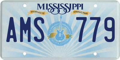 MS license plate AMS779