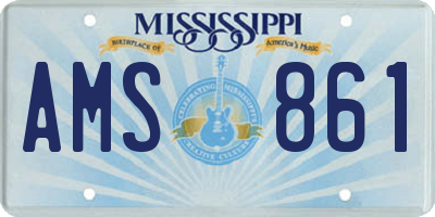 MS license plate AMS861