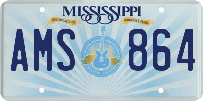 MS license plate AMS864