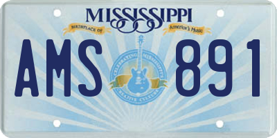 MS license plate AMS891