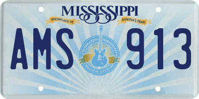 MS license plate AMS913