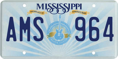 MS license plate AMS964