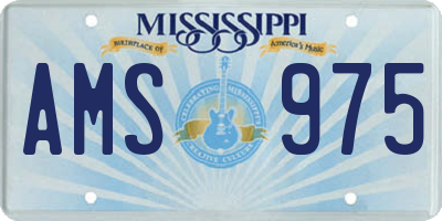 MS license plate AMS975