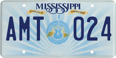 MS license plate AMT024