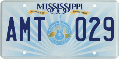 MS license plate AMT029