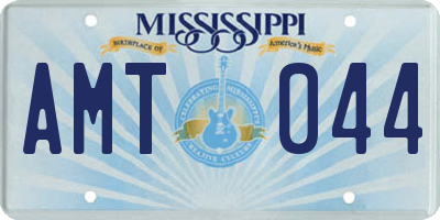 MS license plate AMT044