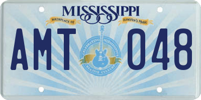 MS license plate AMT048