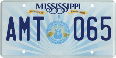 MS license plate AMT065