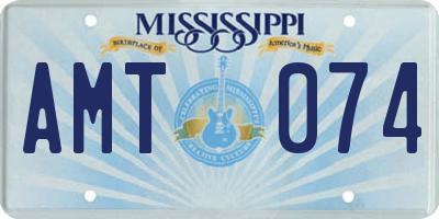 MS license plate AMT074