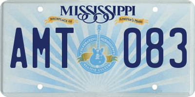 MS license plate AMT083
