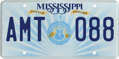 MS license plate AMT088
