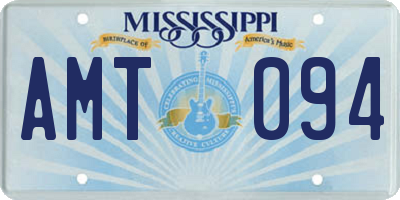 MS license plate AMT094