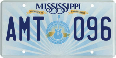 MS license plate AMT096