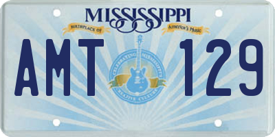MS license plate AMT129