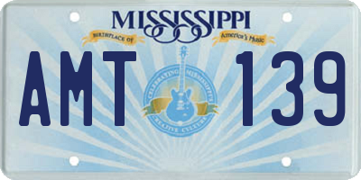 MS license plate AMT139
